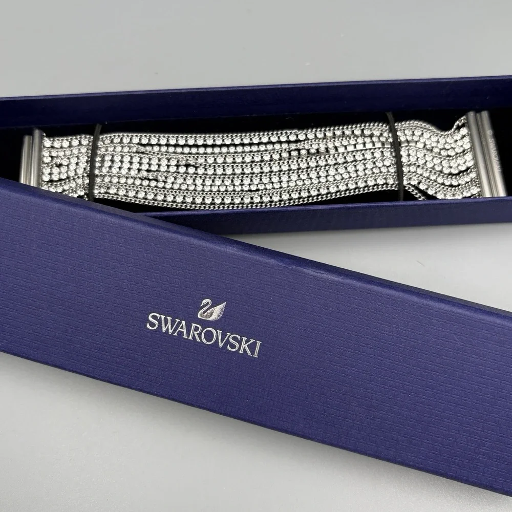 NEW Swarovski Bracelet Multi Strand Glam Rhodium Plated 7